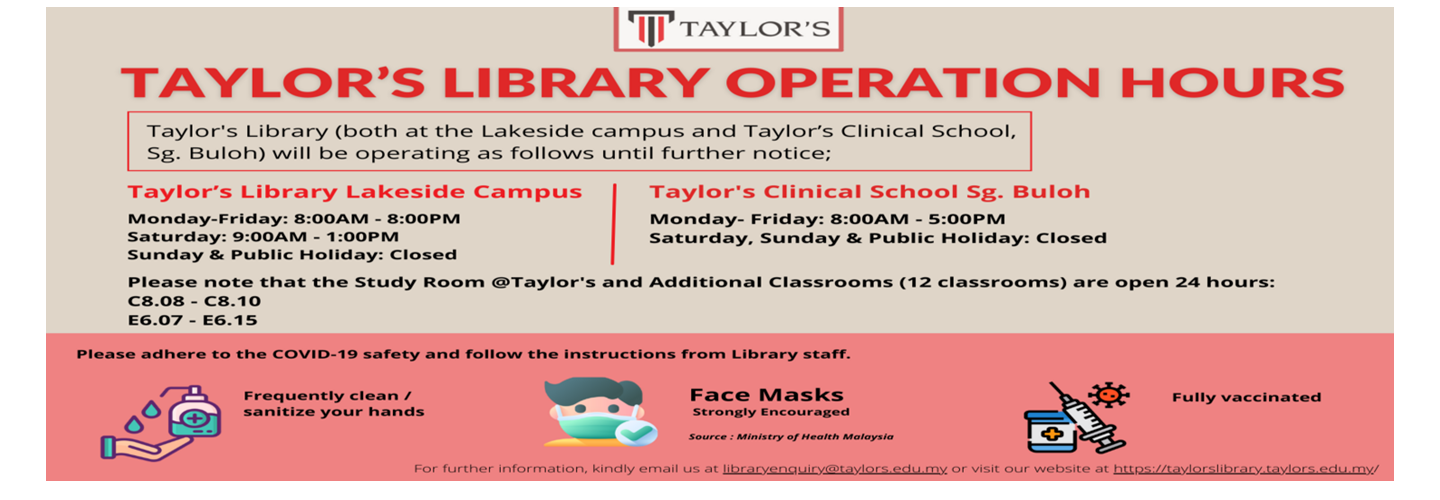 Library operation hours