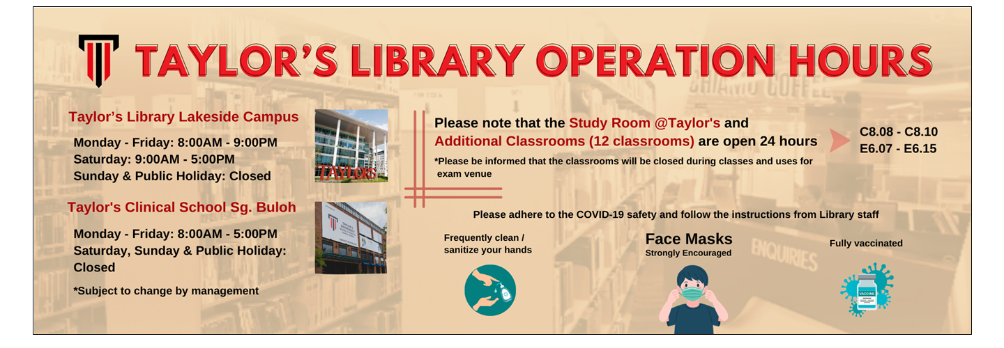 Revised library operation hours